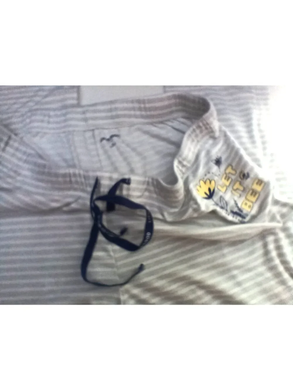 Life Is Good Womens Pajamas Simple T Shirt Pants Size L Graphic Striped Comfy